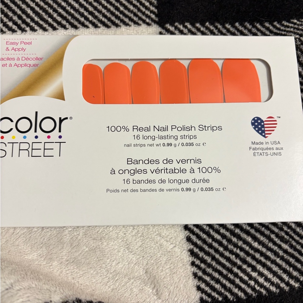 Color Street Orange Nail Polish Strips LEAN MEAN TANGERINE